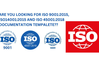 provide you iso 9001, 45001, 14001, documentation templetes