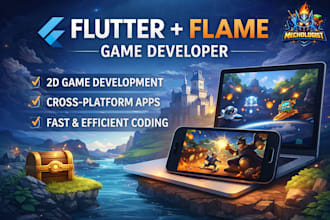 develop 2d game with flutter using flame game engine