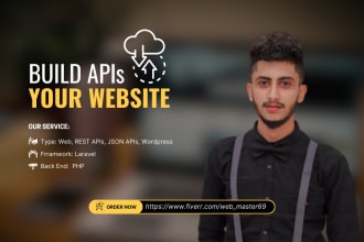 develop web, rest, wordpress, json API with  PHP and laravel