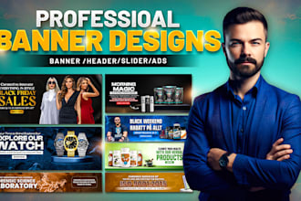 design website banner, web slider, and shopify banner