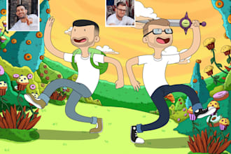 draw you as cartoon adventure time character