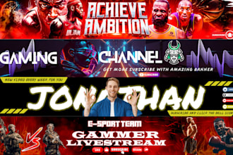 design professional youtube banner for you within 12 hour