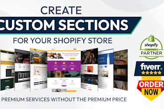 create a custom section on your shopify store