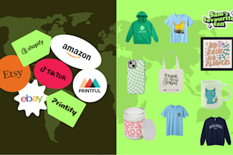 design print on demand products for printful printify