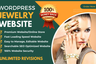 develop jewelry wordpress website, boutique, beauty, and fashion website