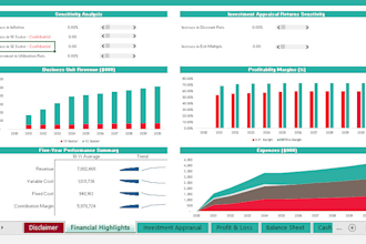 provide financial model and business plan