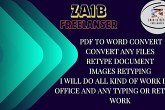 retype all images, PDF documents convert into word