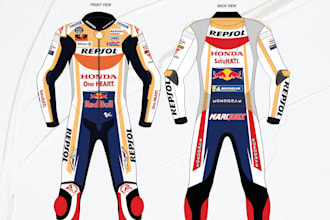make design motorbike suits, jackets, gloves for you