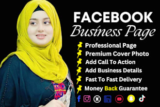 create facebook business page and setup all social media pages