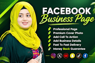 create facebook business page and setup all social media pages