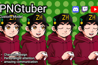 design your pngtuber model and character design for twitch
