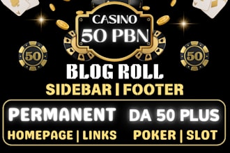 do da50 plus homepage blogroll sidebar footer SEO backlinks