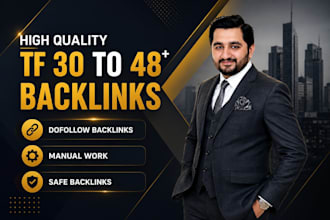 create white hat off page seo backlinks on high tf upto 48