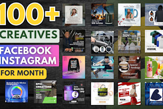 create 120 facebook ad creative for a whole month