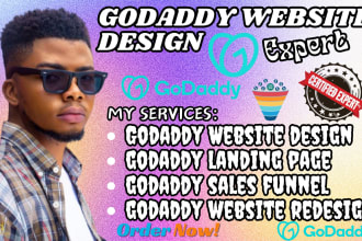 do godaddy website design, godaddy landing page, godaddy sales funnel,redesign