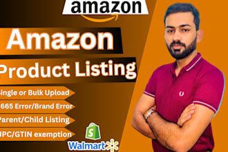 set up and upload product listing on amazon seller central account and shopify