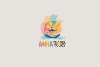 design feminine hand drawn watercolor and custom logo