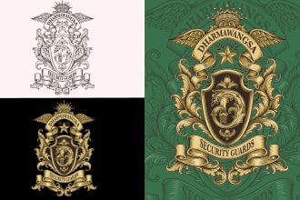 design luxury logo by hand drawn for your brand