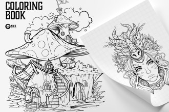 draw anything for coloring book page