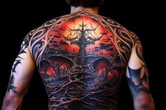 do  realism and full sleeve tattoo design