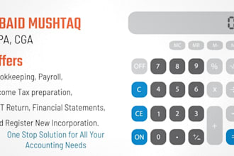 do bookkeeping, payroll, personal and business income taxes, hst return