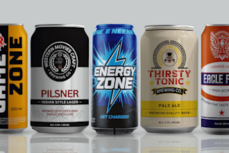 do label, logo for beer,can,juice, liquid, energy drink, drink, soda,beverage