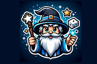 creative wizard gaming mascot logo design for your business