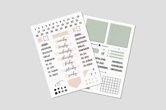create a printable and digital stickers