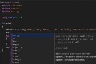 write a code in cpp and c language for projects and assignment