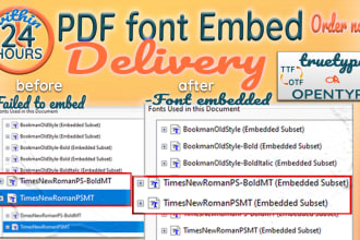 embed the fonts you have not embedded
