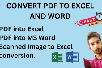 convert pdf to excel, scan pages to excel