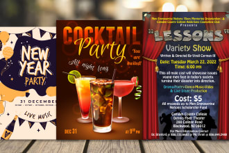 design a dj concert party or event flyer for you