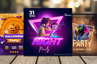 design a professional business party or event flyer for you