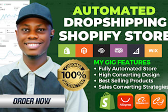 create shopify dropshipping store, shopify website, shopify store design