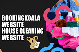 design cleaning service website, house, office cleaning booking koala website