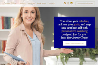 design life coaching wix website, coaching wix studio, wix ecommerce