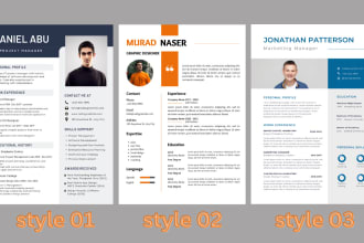 create professional cv design resume design or resume template fast