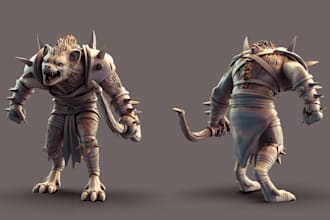 make 3d characters and props for gaming and 3d printing