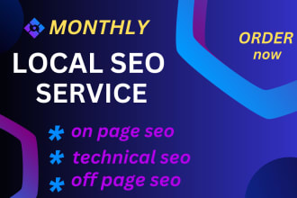provide complete monthly local seo service