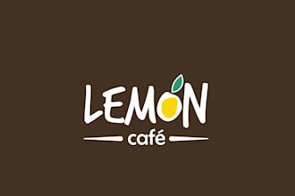 create a polished business brand identification for a lemon cafe