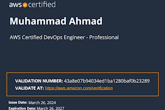 be your AWS cloud architect and consultant  devops engineer