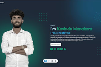 create personal portfolio website , landing page with react