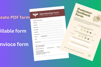 design order form, invoice, fillable form, editable form