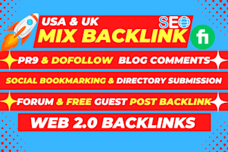 build high authority usa uk mix anchor text pr9 seo backlinks for google ranking