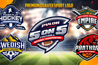 design baseball, basketball, soccer, hockey and any sports logo