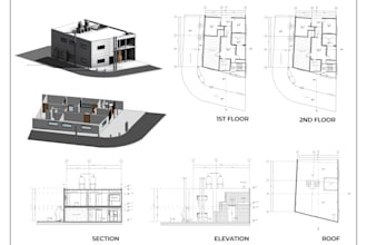 do architectural drawings, 3d modeling using revit