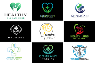 do eye catchy medical healthcare clinic mental health and pharmacy logo