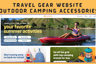 design travel gear website camping gears, tent accessories store travel website