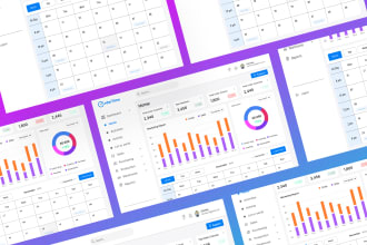design dashboard, web app, admin panel and saas uiux in figma