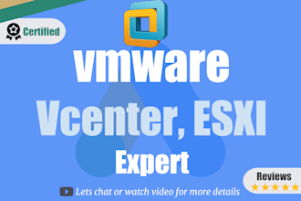 help you in vmware, esxi, vcenter, nsx, vsan, veeam backup, hyper v and proxmox